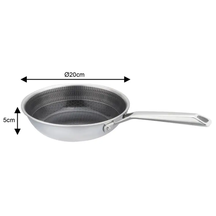 Patelnia VCASA 20cm Ceramiczna Nieprzywierająca TRI-PLY Indukcja PFAS FREE