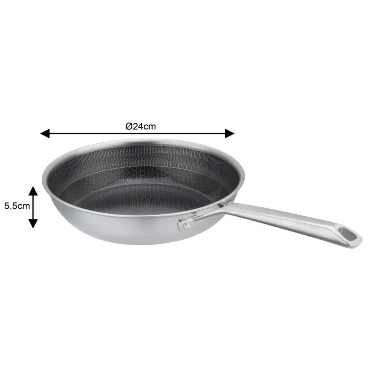 Patelnia VCASA 24cm Ceramiczna Nieprzywierająca TRI-PLY Indukcja PFAS FREE