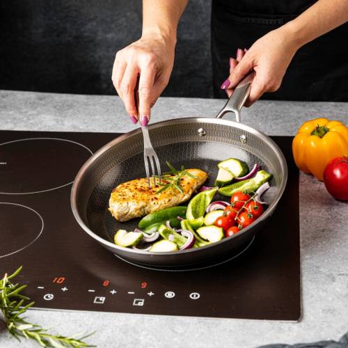 Patelnia VCASA 28 cm Ceramiczna Nieprzywierająca TRI-PLY Indukcja PFAS FREE