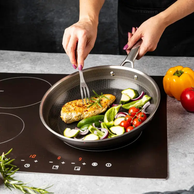 Patelnia VCASA 28 cm Ceramiczna Nieprzywierająca TRI-PLY Indukcja PFAS FREE