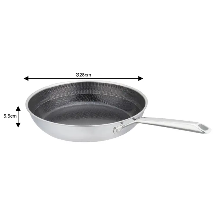 Patelnia VCASA 28 cm Ceramiczna Nieprzywierająca TRI-PLY Indukcja PFAS FREE