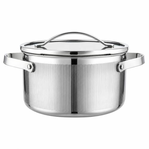 Garnek VCASA VELORA 20cm Stal 304 TRI-PLY Indukcja Pokrywka Odcedzanie 3 L