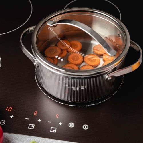 Garnek VCASA VELORA 20cm Stal 304 TRI-PLY Indukcja Pokrywka Odcedzanie 3 L