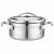 Garnek VCASA VELORA 16cm Stal 304 TRI-PLY Indukcja Pokrywka Odcedzanie 1,5L