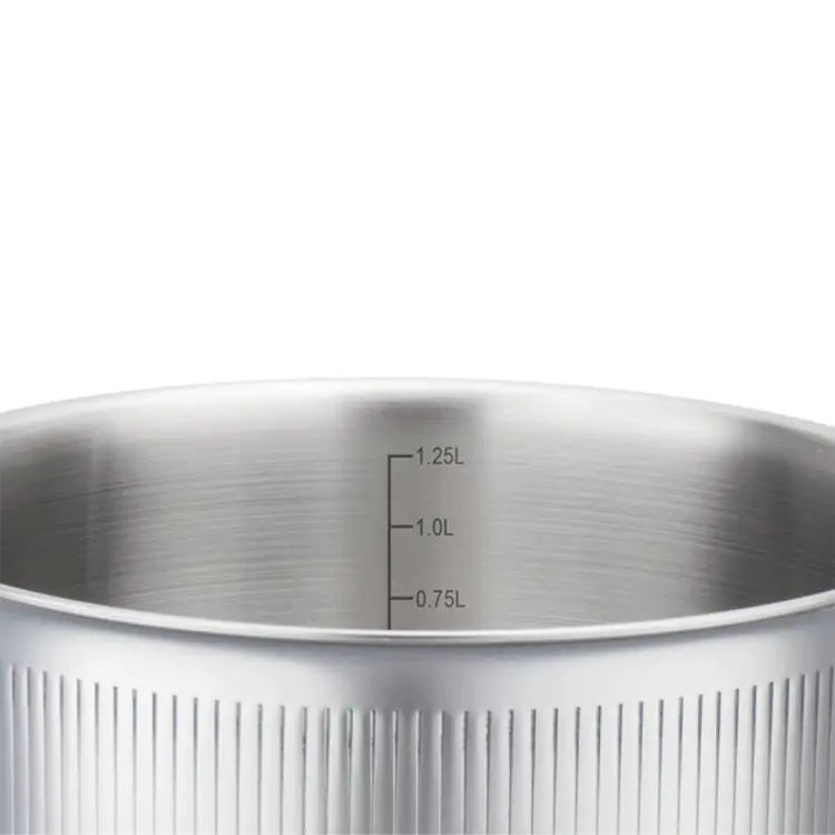 Garnek VCASA VELORA 16cm Stal 304 TRI-PLY Indukcja Pokrywka Odcedzanie 1,5L
