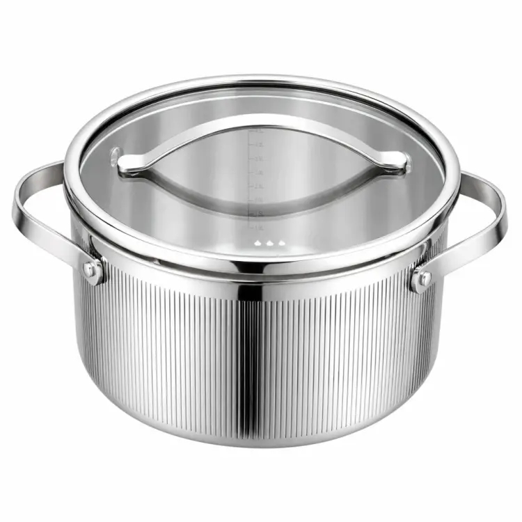 Garnek VCASA VELORA 16cm Stal 304 TRI-PLY Indukcja Pokrywka Odcedzanie 1,5L