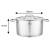 Garnek VCASA Amara 24 cm 5,8L z pokrywką do odcedzania Stal Nierdzewna 304