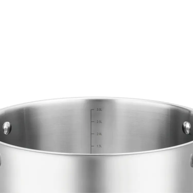 Garnek VCASA Amara 20 cm 3,4L z pokrywką do odcedzania Stal Nierdzewna 304