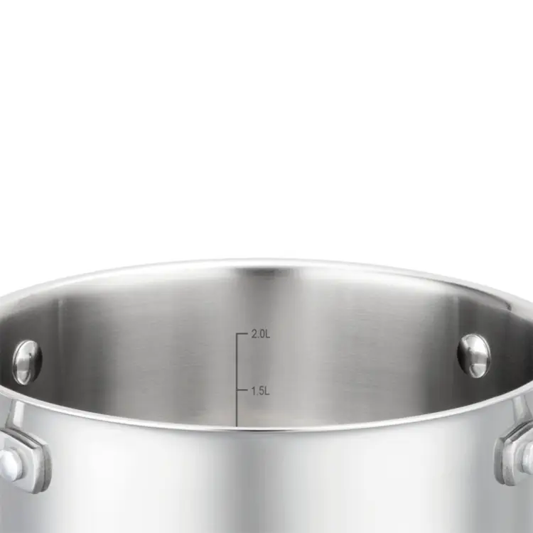 Garnek VCASA Amara 18 cm 2,6L z pokrywką do odcedzania Stal Nierdzewna 304