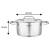 Garnek VCASA Amara 18 cm 2,6L z pokrywką do odcedzania Stal Nierdzewna 304