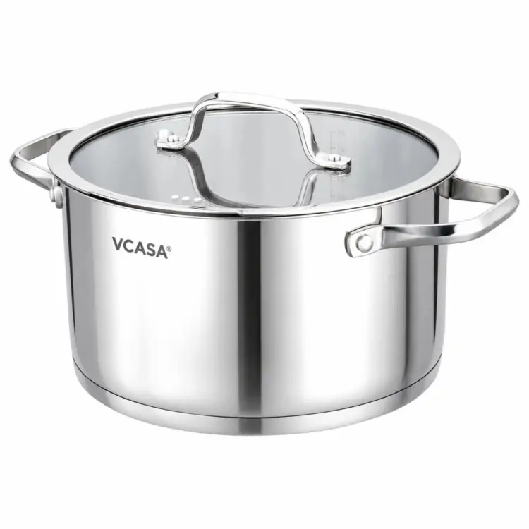 Garnek VCASA Amara 16 cm 1,8L z pokrywką do odcedzania Stal Nierdzewna 304