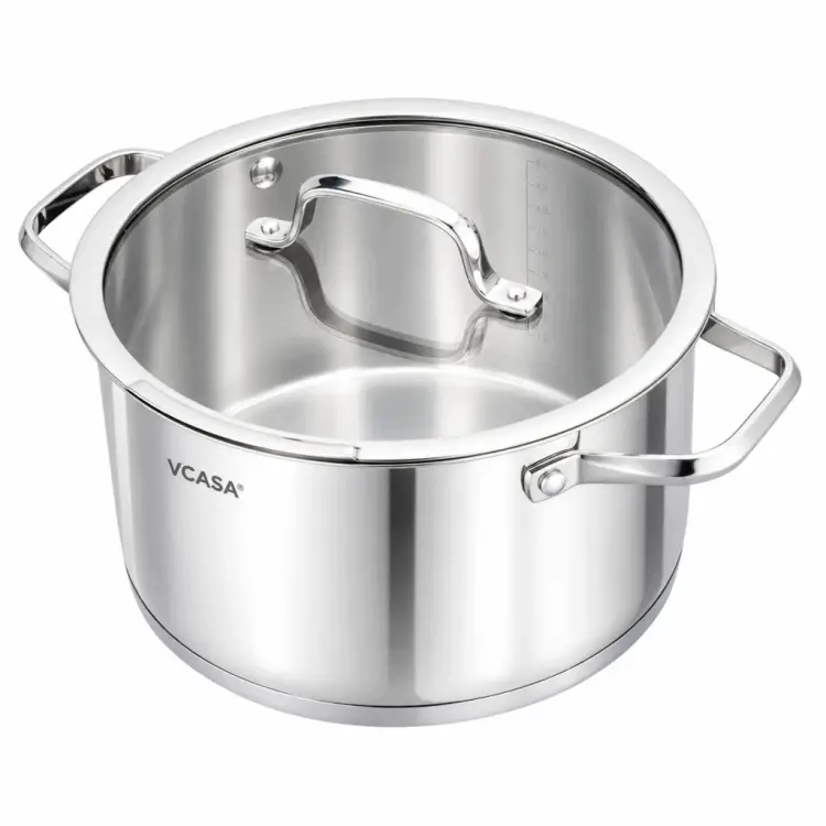 Garnek VCASA Amara 16 cm 1,8L z pokrywką do odcedzania Stal Nierdzewna 304