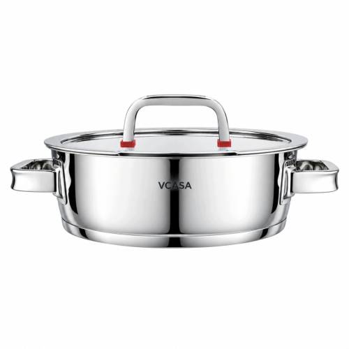 Garnek VCASA Sierra 24 cm 2,7L stal nierdzewna 304 z pokrywką do odcedzania