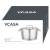 Garnek VCASA SIERRA 24cm 5,3 L Stal 304 Indukcja Pokrywka Odcedzania Cedzak