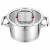 Garnek VCASA SIERRA 24cm 5,3 L Stal 304 Indukcja Pokrywka Odcedzania Cedzak