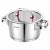 Garnek VCASA SIERRA 24cm 5,3 L Stal 304 Indukcja Pokrywka Odcedzania Cedzak