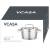 Garnek VCASA SIERRA 18cm 2,2L Stal 304 Indukcja Pokrywka Odcedzania Cedzak