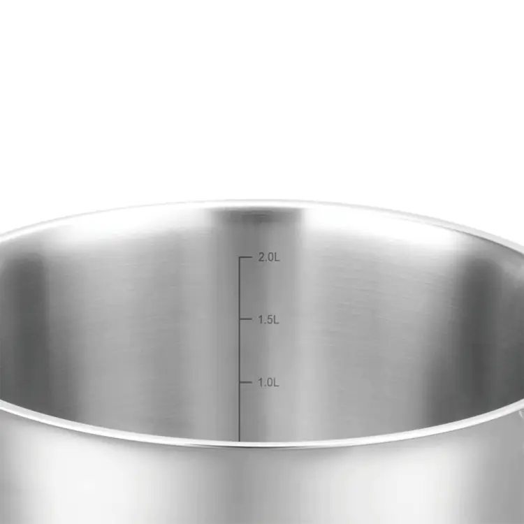 Garnek VCASA SIERRA 18cm 2,2L Stal 304 Indukcja Pokrywka Odcedzania Cedzak