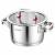 Garnek VCASA SIERRA 18cm 2,2L Stal 304 Indukcja Pokrywka Odcedzania Cedzak