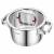 Garnek VCASA SIERRA 18cm 2,2L Stal 304 Indukcja Pokrywka Odcedzania Cedzak