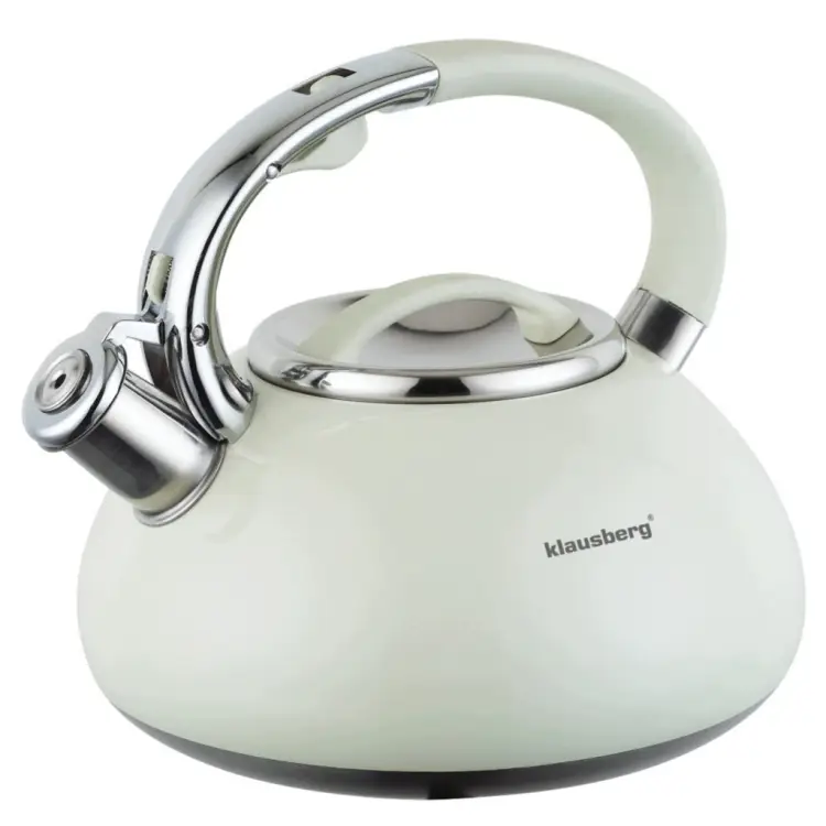 CZAJNIK Z GWIZDKIEM KLAUSBERG KB-9077 3L INDUKCJA GAZ KREMOWY STALOWY