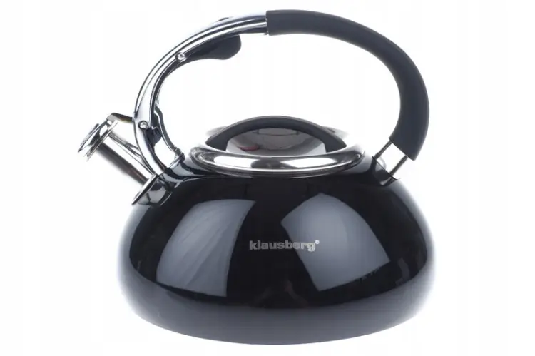 CZAJNIK Z GWIZDKIEM KLAUSBERG KB-7076 3L INDUKCJA GAZ CZARNY STALOWY