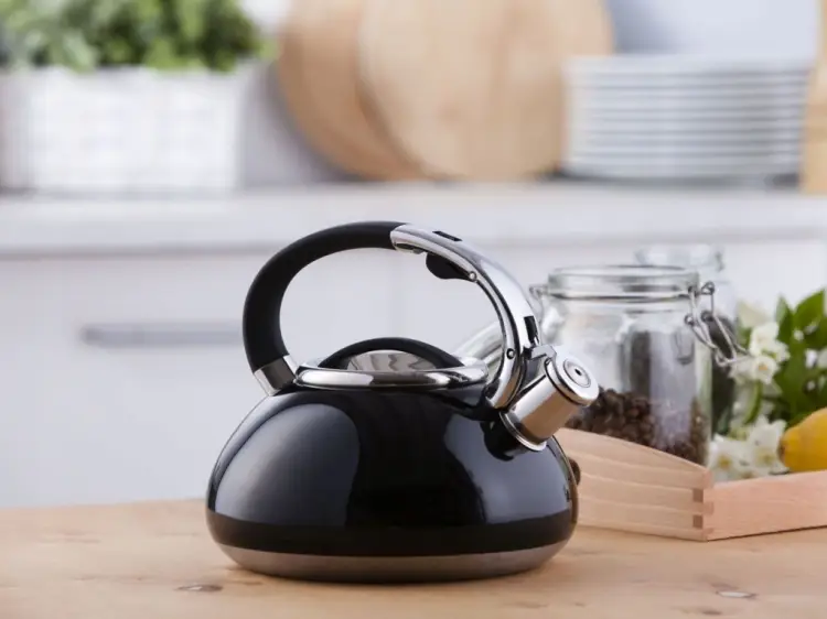 CZAJNIK Z GWIZDKIEM KLAUSBERG KB-7076 3L INDUKCJA GAZ CZARNY STALOWY