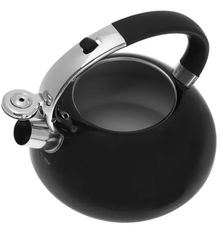 CZAJNIK Z GWIZDKIEM KLAUSBERG KB-7076 3L INDUKCJA GAZ CZARNY STALOWY