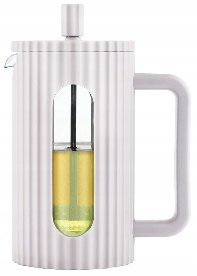 ZAPARZACZ DO HERBATY KAWY ZIÓŁ DZBANEK TŁOKOWY FRENCH PRESS KREMOWY 600 ml