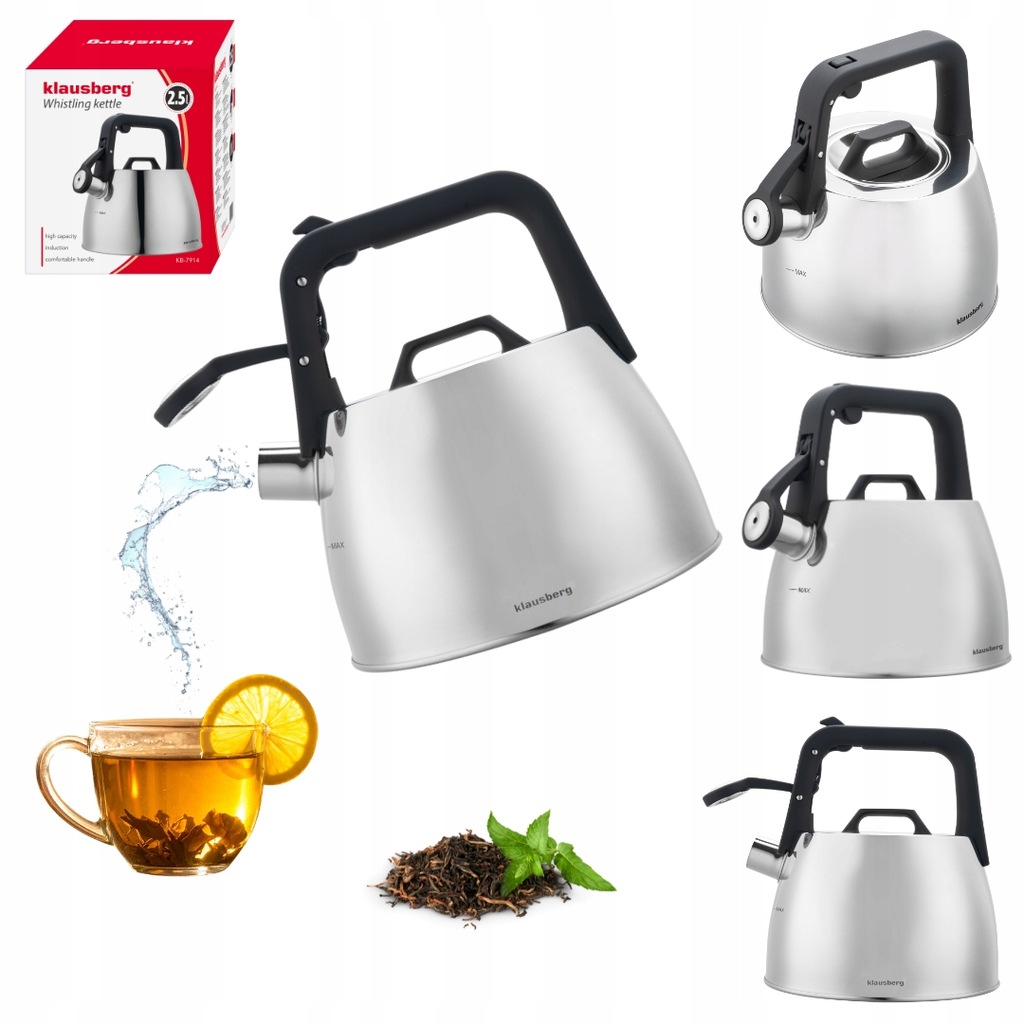 Czajnik KLAUSBERG 2,5L KB-7914 – klasyka w nowoczesnym wydaniu Indukcja Gaz