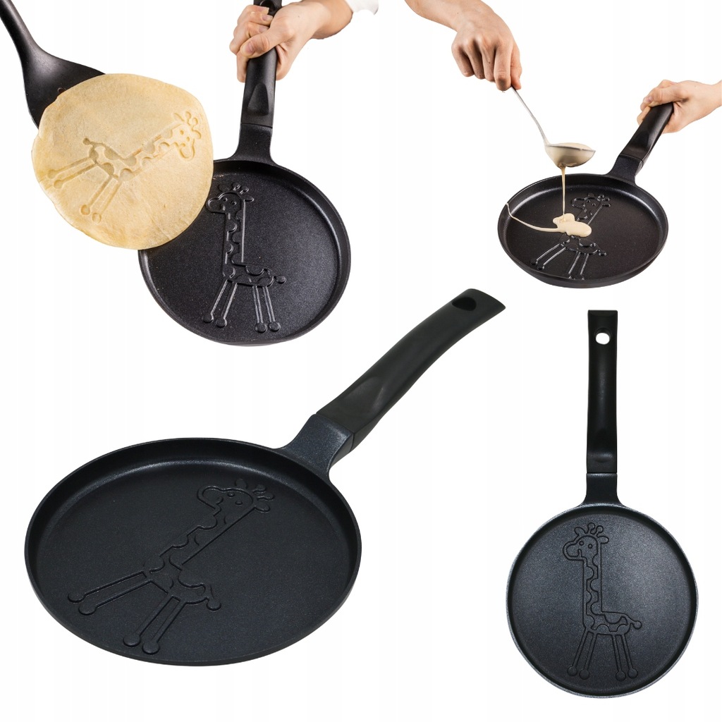Patelnia 18 cm do pankejków Klausberg KB7975 żyrafa indukcja Gaz non-stick