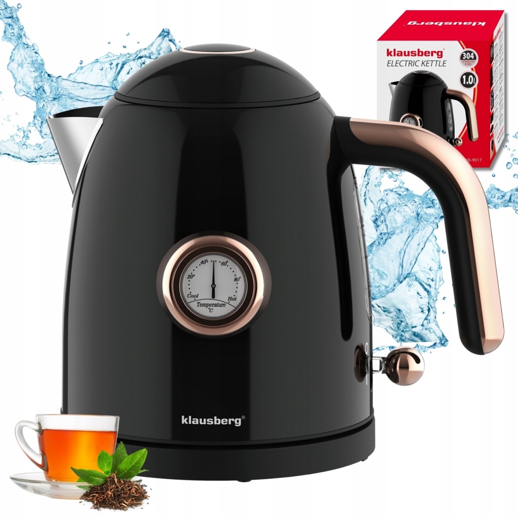 Czajnik elektryczny Klausberg KB-9017 1.0L Retro termometr Bezprzewodowy