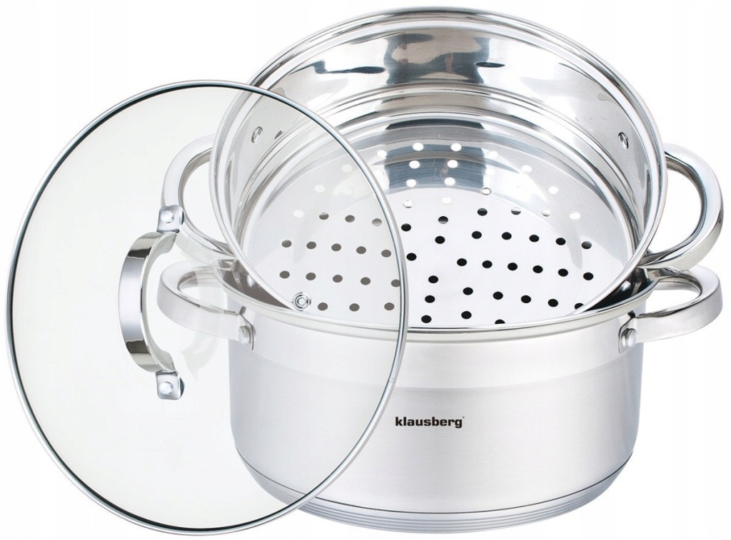 Garnek do Gotowania na Parze 5L 24 cm KLAUSBERG KB-7144 Indukcja Gaz